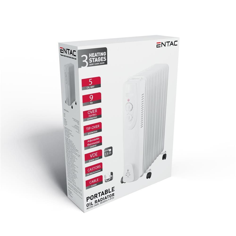 Entac Öl-Heizer 9 Lamellen 2000W - Entac
