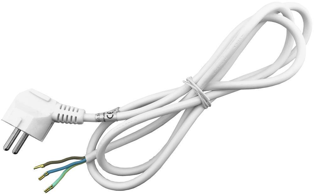 Entac Rewireable Cord 3G1.0 1,5m mit geerde Stecker Weiß - Entac