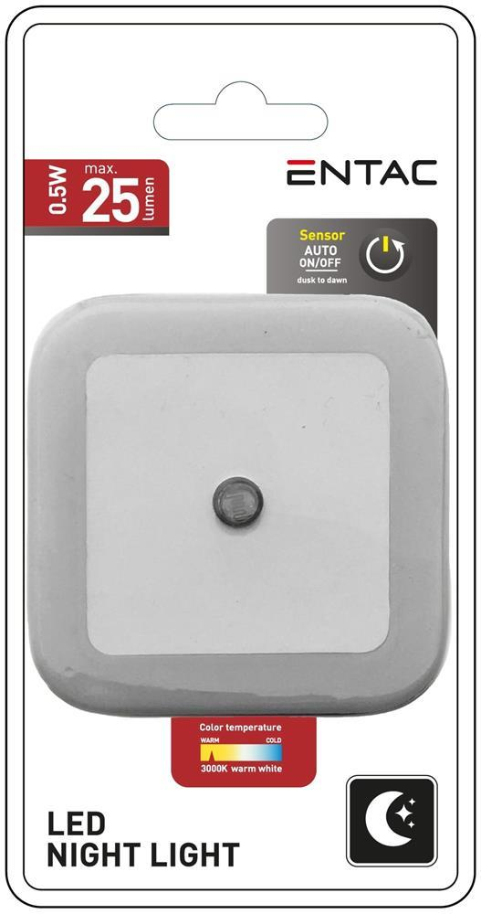 Entac Night Light 0.5W Squared WW White - Entac