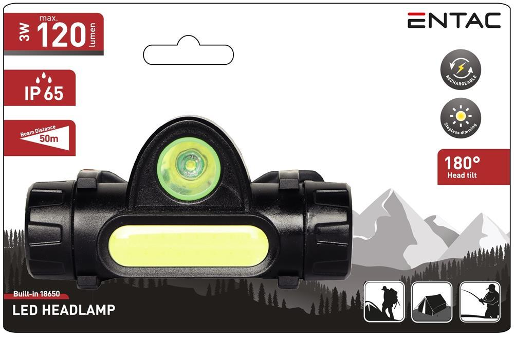 Entac Headlight 3W mit eingebautem 18650 - Entac