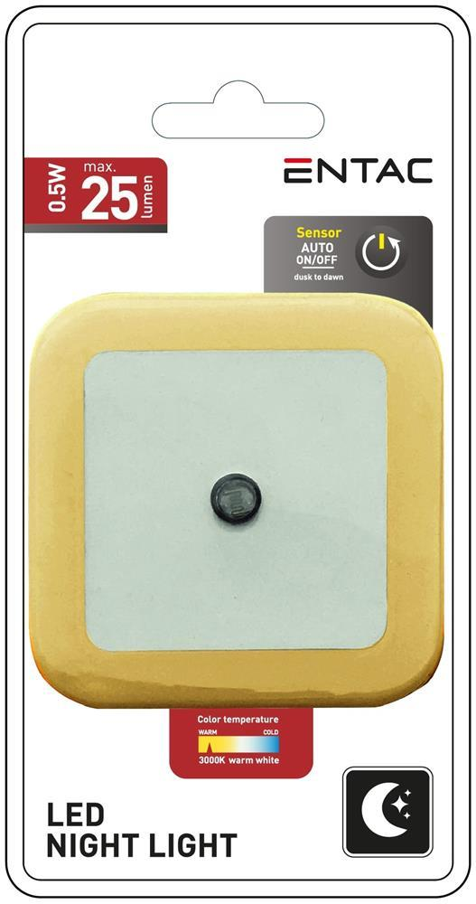 Entac Night Light 0.5W Squared WW Orange - Entac