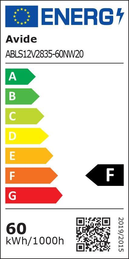 Avide LED Strip 12V 12W 4000K IP20 5m - Avide
