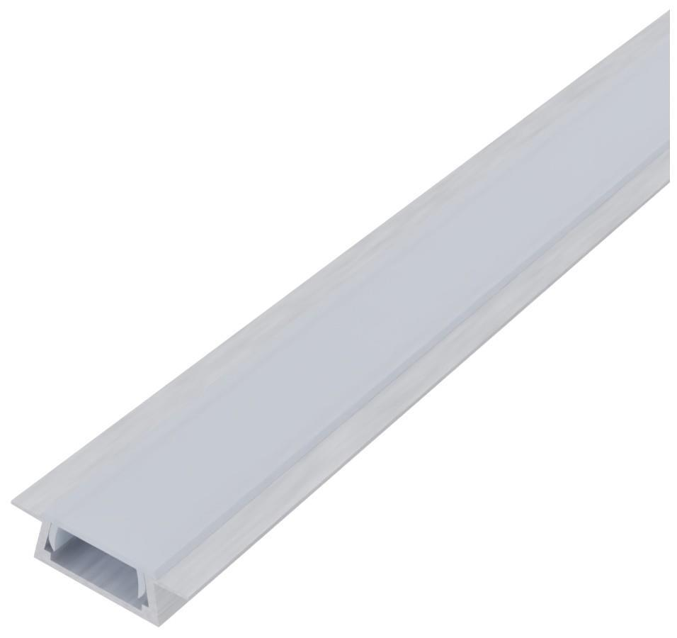 Avide Alu Profile U 15.2x7.8mm Einbaufassung mit milchiger Abdeckung 1m - Avide