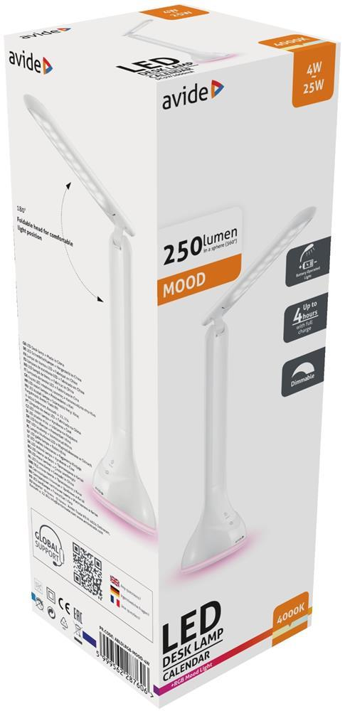 Avide LED Schreibtischlampe RGB Stimmungslicht Weiß 4W - Avide