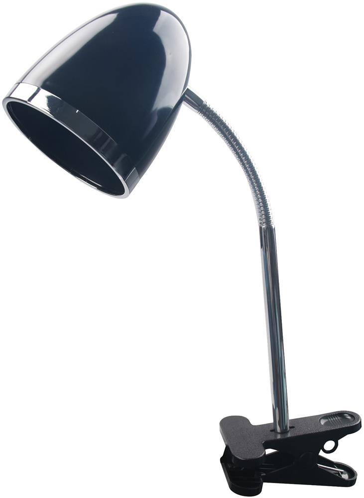 Avide Basic Schreibtischlampe Clip Schwarz E27 max.15W - Avide