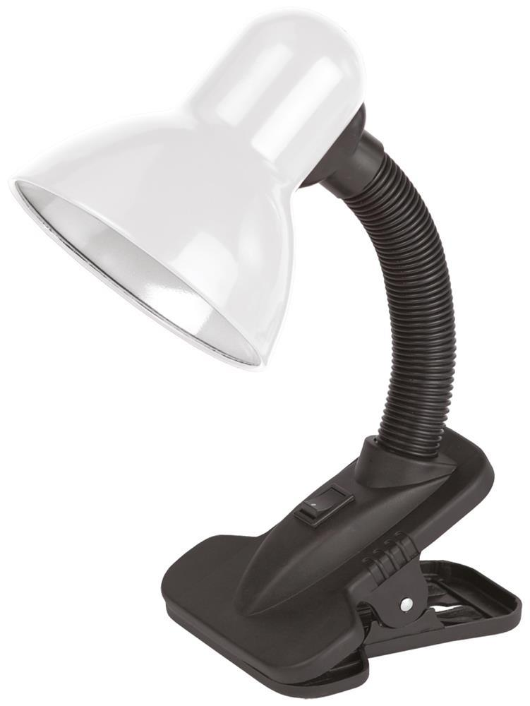 Avide Basic Schreibtischlampe Clip Weiß Max 60W - Avide