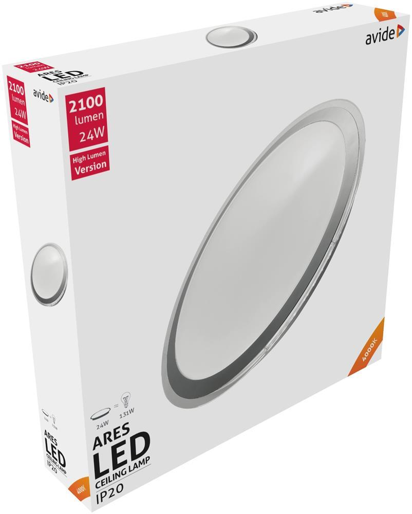 Avide LED Deckenleuchte Oyster Ares 24W 430*90mm NW 4000K - Avide