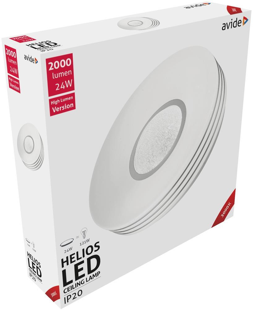 Avide LED Deckenleuchte Oyster Helios 24W 380*95mm WW 3000K - Avide