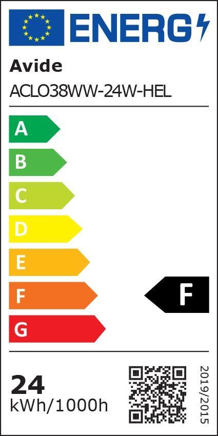 Avide LED Deckenleuchte Oyster Helios 24W 380*95mm WW 3000K - Avide