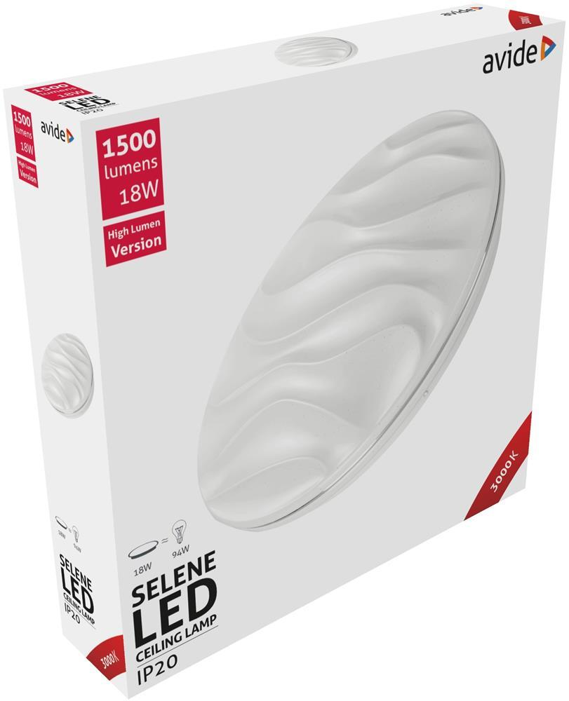Avide LED Deckenleuchte Oyster Selene 18W 330*68mm WW 3000K - Avide