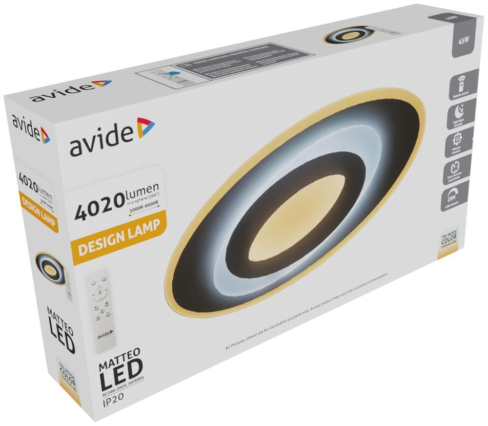 Avide Design Oyster Matteo mit RF-Fernbedienung - Avide