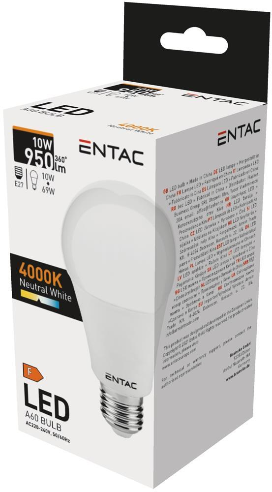 Entac LED Globe E27 10W NW 4000K - Entac