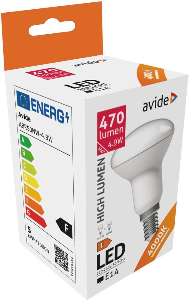 Avide LED R50 4.9W E14 NW 4000K - Avide