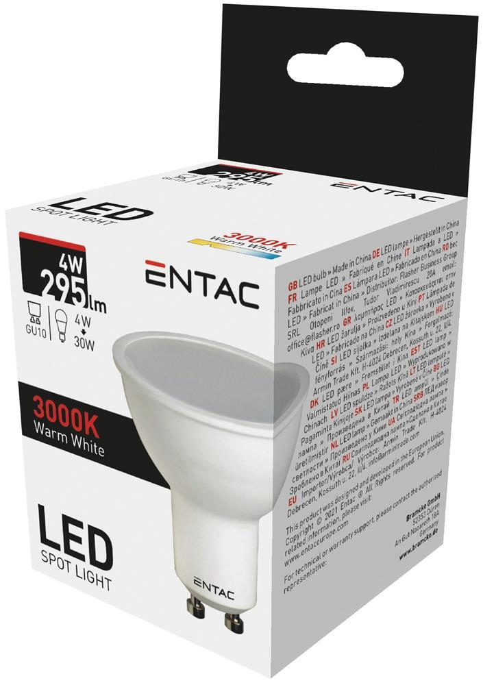 Entac LED Spot Wide Angle GU10 4W WW 3000K - Entac