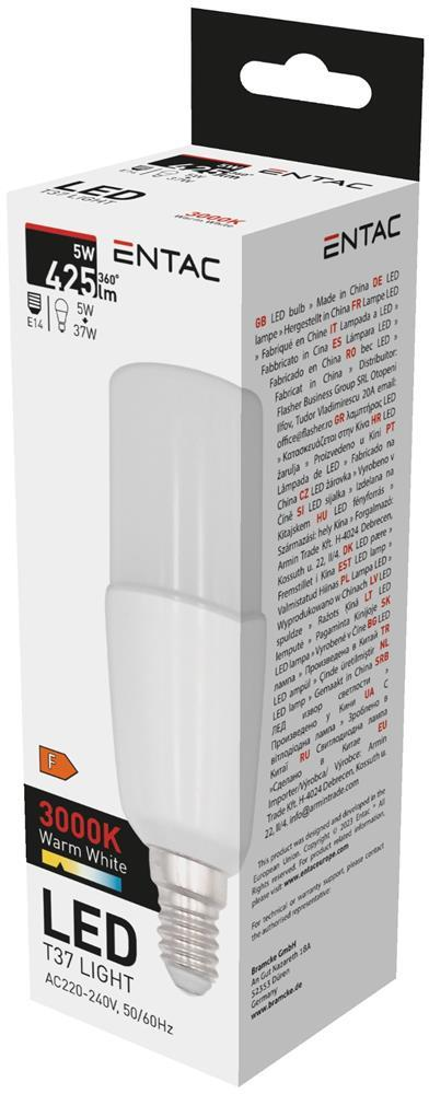 Entac LED T37 E14 5W WW 3000K - Entac