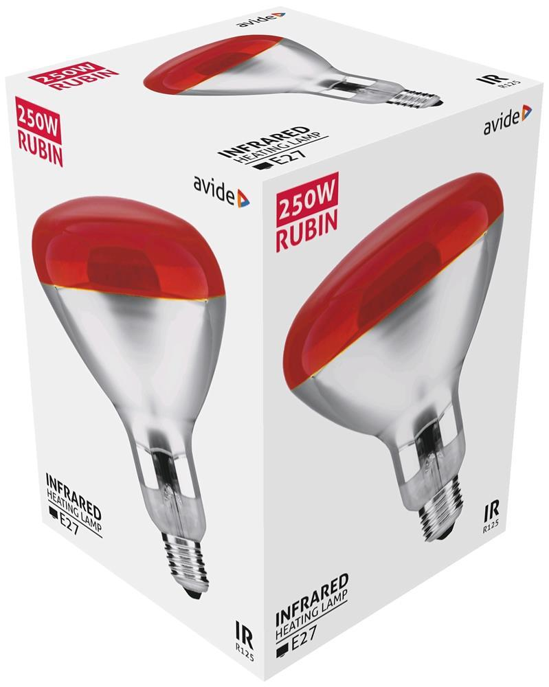 Avide Infra Bulb E27 250W Red - Avide