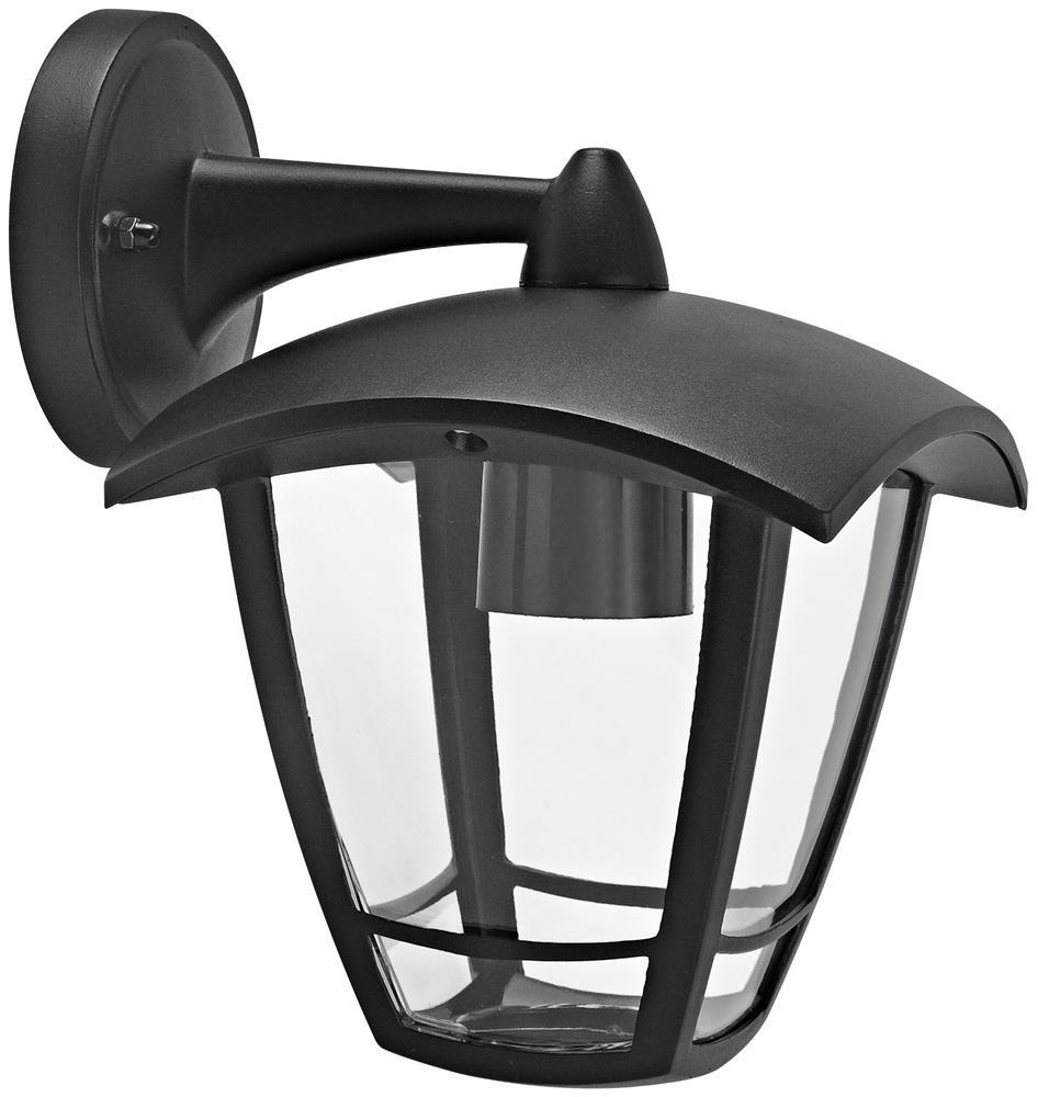 Avide Außenwandleuchte Aria-D 1xE27 Schwarz IP44 - Avide