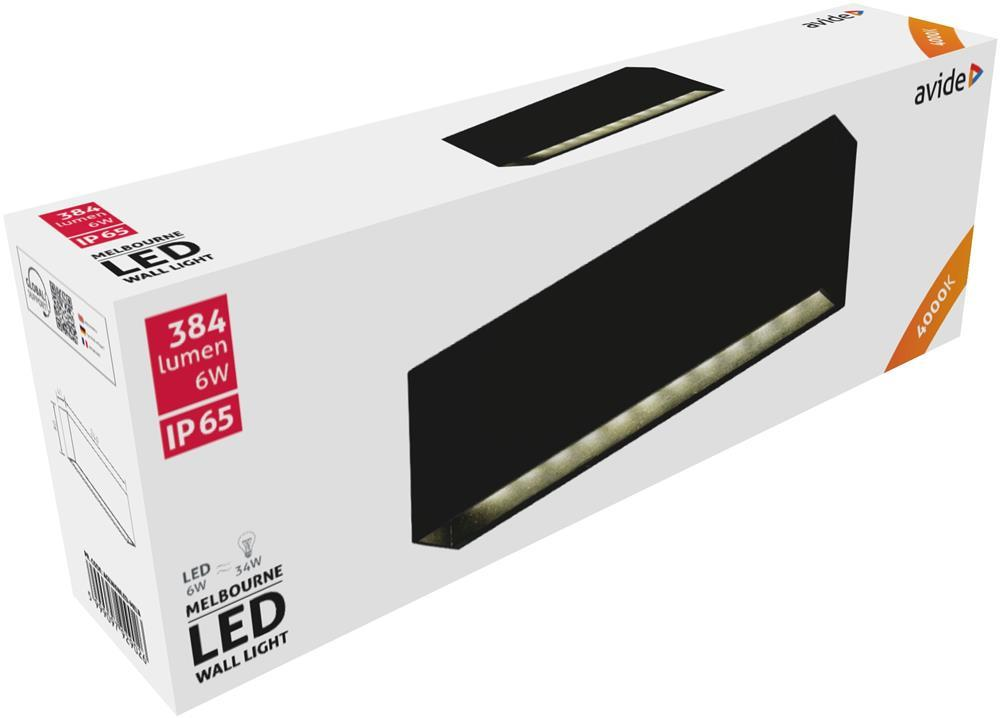 Avide Outdoor Wall Lamp Melbourne LED 6W NW IP65 - Avide