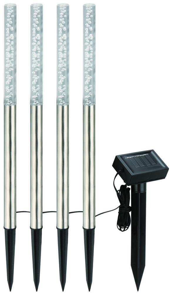Entac Garden Solar Lamp 47cm Edelstahl 4 LED - Entac