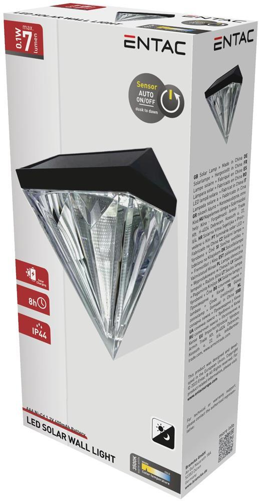 Entac Solar Diamond shaped Plastic Lamp - Entac