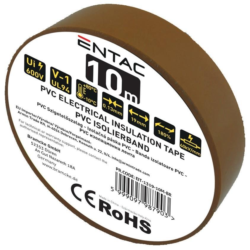 Entac Isolierband 0,13x19mm Braun 10m - Entac