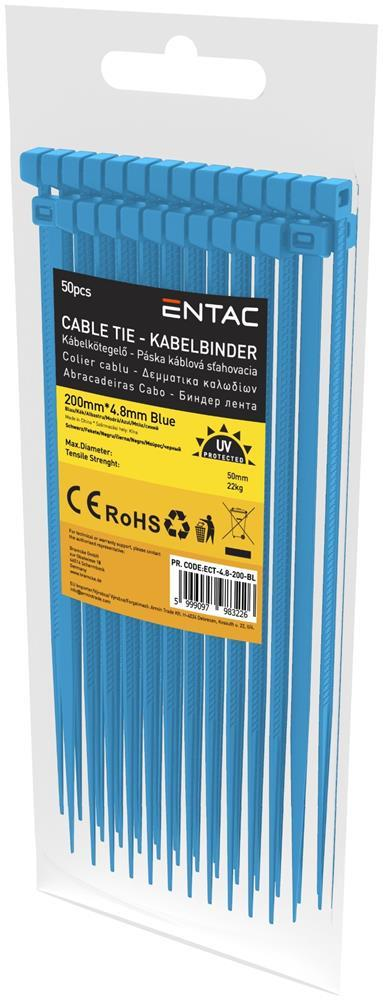 Entac Kabelbinder 4.8mmx200mm Blau - Entac