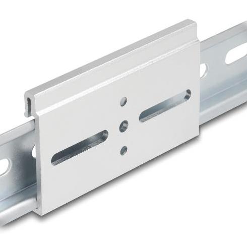 Delock Aluminium Montageclip für Hutschiene 80,0 x 47,8 mm silber