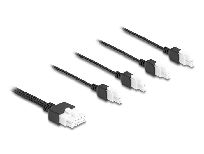 Delock Kabel Mini-Fit 4,2 mm 10-Pin Stecker zu 4 x DC 5,5 x 2,5 mm Buchse