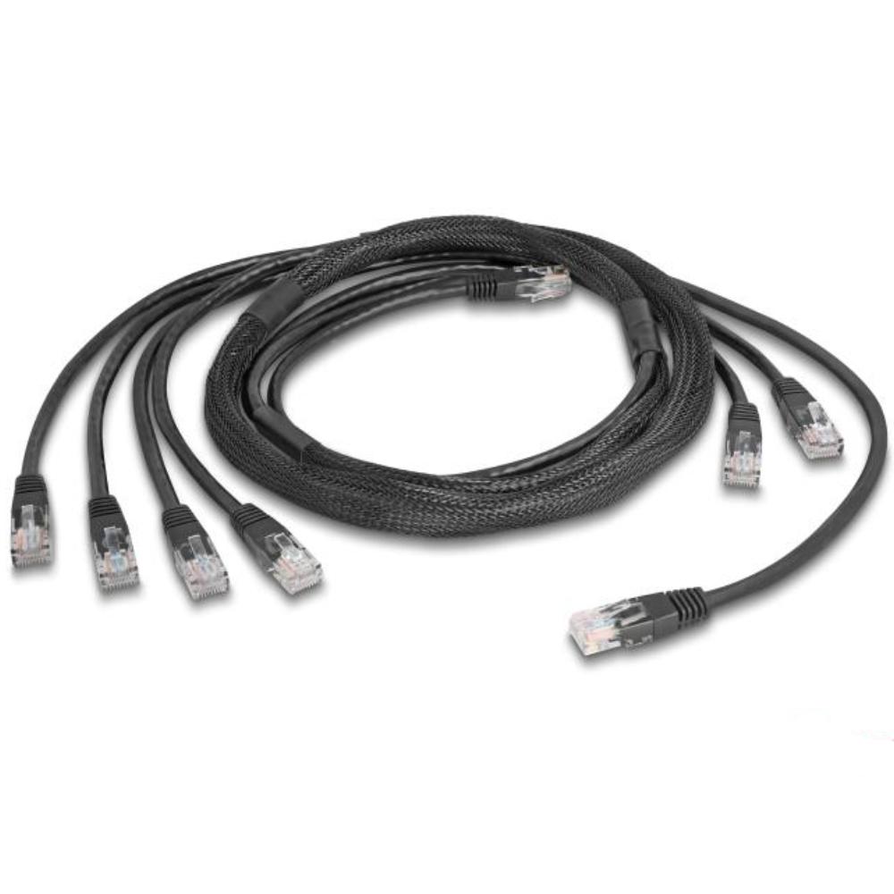 Delock RJ45 Trunk-Kabel 4 x Stecker zu 4 x Stecker Cat.5e UTP 5 m schwarz