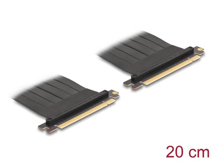 Delock Riser Karte PCI Express 3.0 x16 Stecker zu x16 Stecker mit Kabel 20