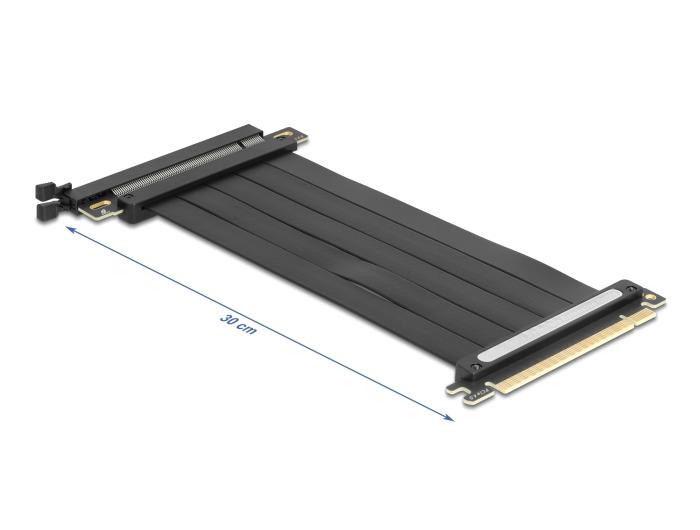 Delock Riserkarte PCI Express 4.0 x16 Stecker zu x16 Slot mit Kabel 30 cm