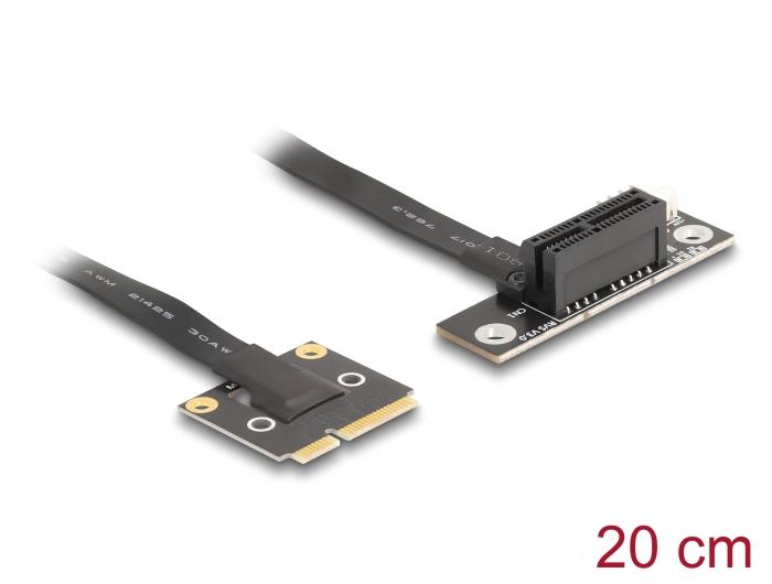 Delock Adapter Mini PCIe Stecker zu PCIe 3.0 x1 Buchse 90 gewinkelt mit