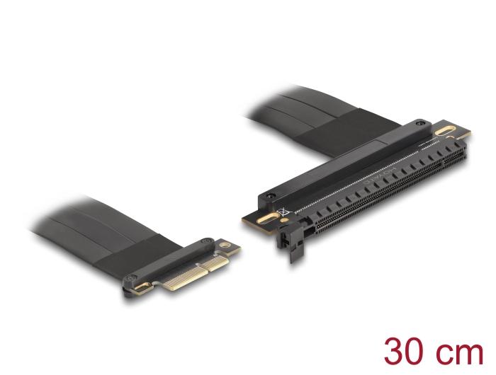 Delock Riserkarte PCI Express 3.0 x4 Stecker auf x16 Slot mit Kabel 30 cm