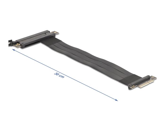 Delock Riserkarte PCI Express 3.0 x4 Stecker auf x16 Slot mit Kabel 30 cm
