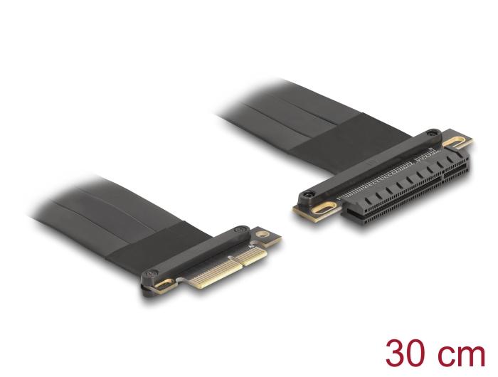 Delock Riser Karte PCI Express 3.0 x4 Stecker auf x8 Slot mit Kabel 30 cm