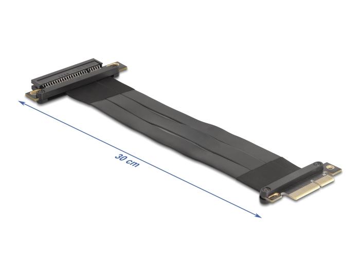 Delock Riser Karte PCI Express 3.0 x4 Stecker auf x8 Slot mit Kabel 30 cm