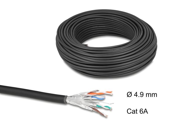 Delock Netzwerkkabel Rolle Cat.6A U/FTP 500 MHz Slim flexibel halogenfrei