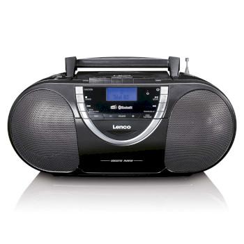 Tragbare DAB+ und FM-Radio mit CD-Kassette und Bluetooth Schwarz - Lenco