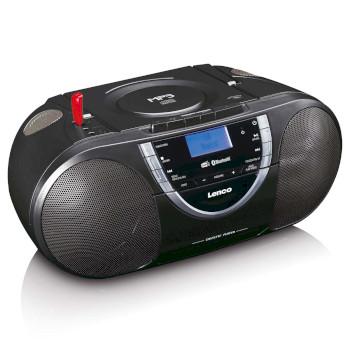 Tragbare DAB+ und FM-Radio mit CD-Kassette und Bluetooth Schwarz - Lenco