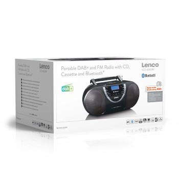 Tragbare DAB+ und FM-Radio mit CD-Kassette und Bluetooth Schwarz - Lenco