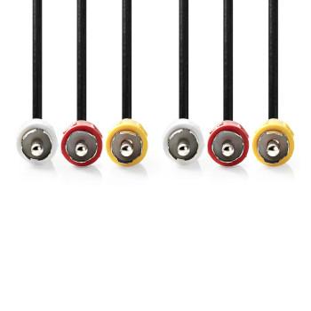 Composite Videokabel 3x RCA Male 3x RCA Male Vernickelt 480p - Nedis
