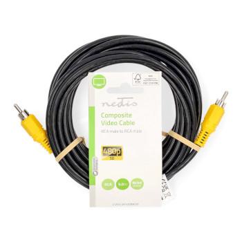 Composite Videokabel RCA Stecker RCA Stecker Vernickelt 480p 5.00 m - Nedis
