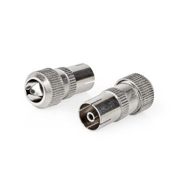 IEC (Coax) Connector Gerade Buchse Vernickelt 75 Ohm Schraube - Nedis