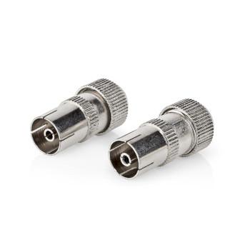 IEC (Coax) Connector Gerade Buchse Vernickelt 75 Ohm Schraube - Nedis
