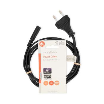 Stromkabel Euro Male IEC-320-C1 Gerade Gerade Vernickelt 2,00 m - Nedis