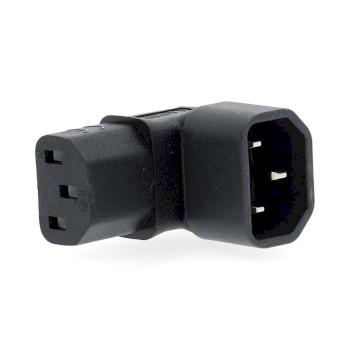 Verlängerungsstecker IEC-320-C13 IEC-320-C14 90 gewinkelt Vernickelt - Nedis