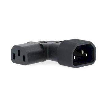 Verlängerungsstecker IEC-320-C13 IEC-320-C14 Links gewinkelt Vernickelt - Nedis