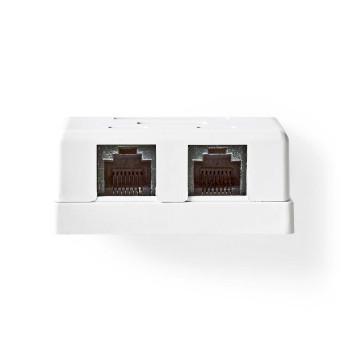 Netzwerk-Wanddose Aufputz 2 Port(s) UTP CAT6 Gerade Female Gold - Nedis