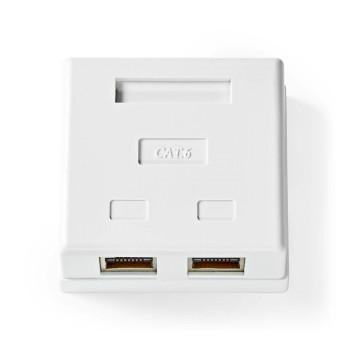 Netzwerk-Wanddose Aufputz 2 Port(s) STP CAT6 Gerade Female Gold - Nedis