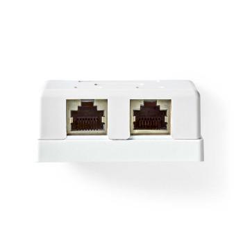 Netzwerk-Wanddose Aufputz 2 Port(s) STP CAT6 Gerade Female Gold - Nedis